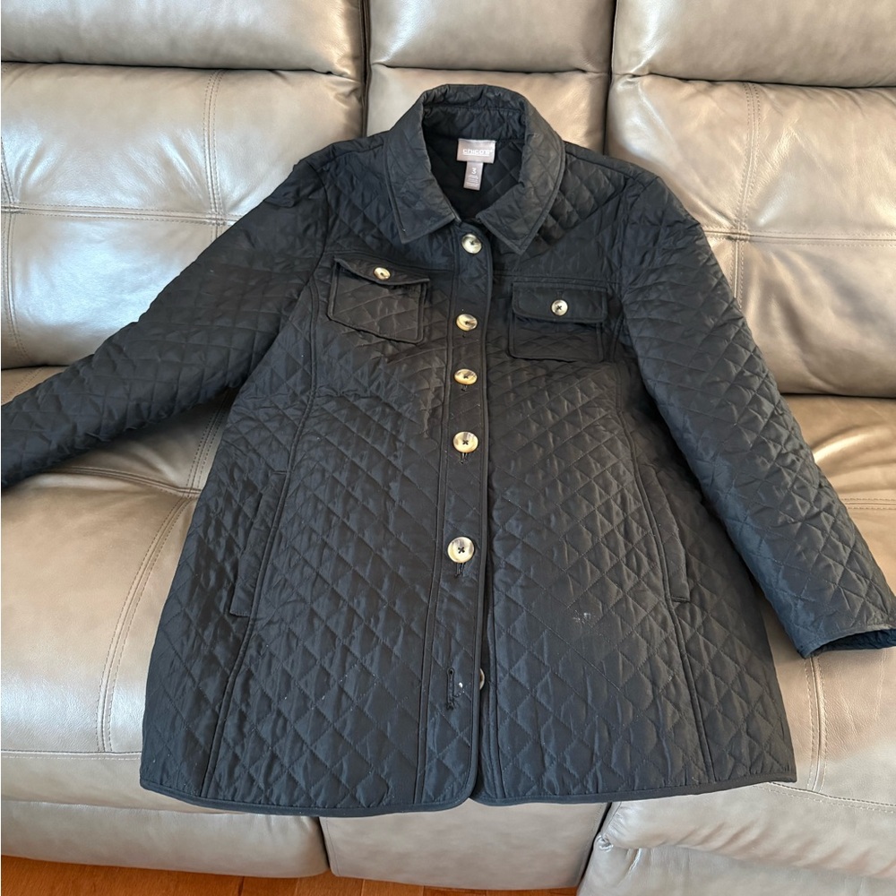 Chico's Black Quilted Jacket
